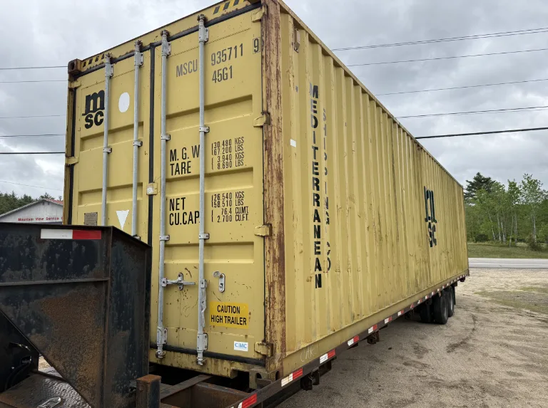 40ft High-Cube Used Shipping Container Mustard Yellow